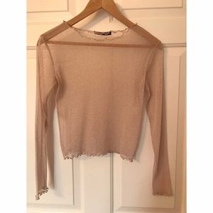 Brandy Melville Sparkle Mesh Top